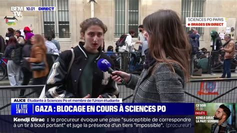 Blocus à Sciences Po Paris une étudiante évoque les revendications de