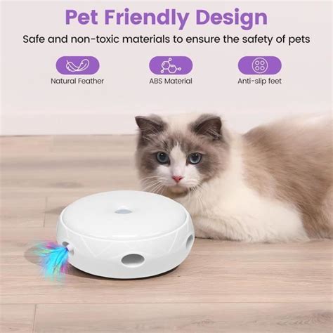 Happy Hachi Jouets Interactifs Pour Chats Jouet Plumeau Rechargeable