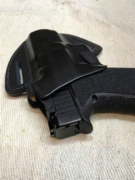 Glock 43x Mos Leather Holster Owb - Etsy