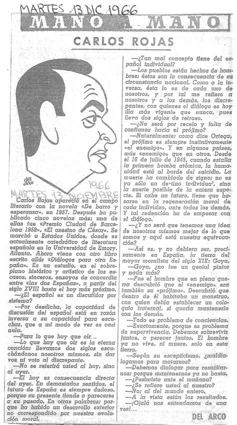 Blog Homenaje A Manuel Del Arco Carlos Rojas 13 Diciembre 1966