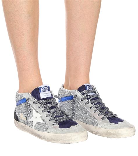 Golden Goose Deluxe Brand Goose Mid Star Glitter Sneakers Lyst