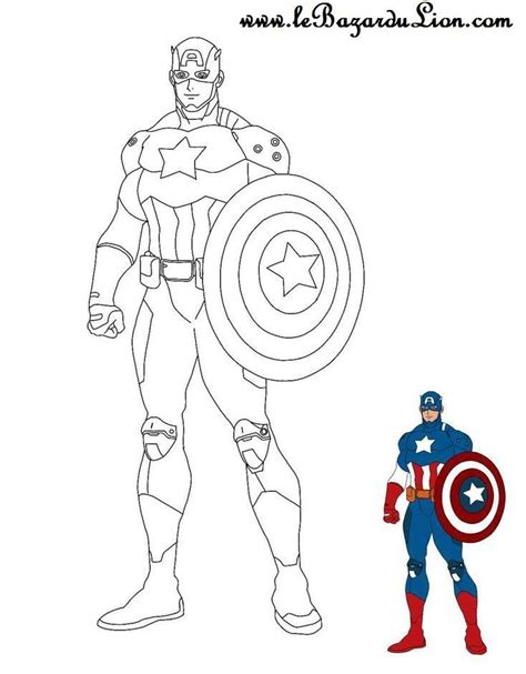 Coloriage Marvel Captain America Capitaine America Coloring Steve