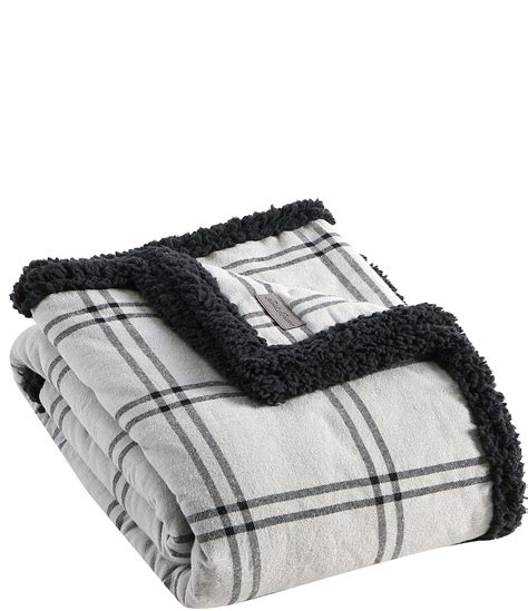 Eddie Bauer Kettle Falls Plaid Sherpa Throw | Dillard's