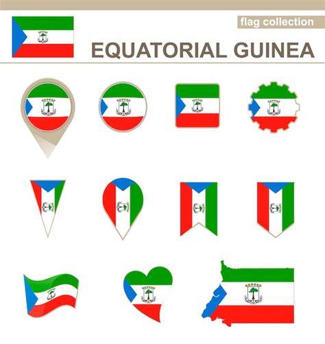 Premium Vector Equatorial Guinea Flag Collection 12 Versions