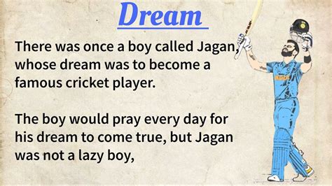 Dream Learn English Through Story A English Story Dream Of A Cricket