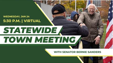 Statewide Telephone Town Meeting With Sen Bernie Sanders Youtube