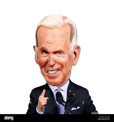 USA president Joe Biden, caricature face, drawing Stock Photo - Alamy