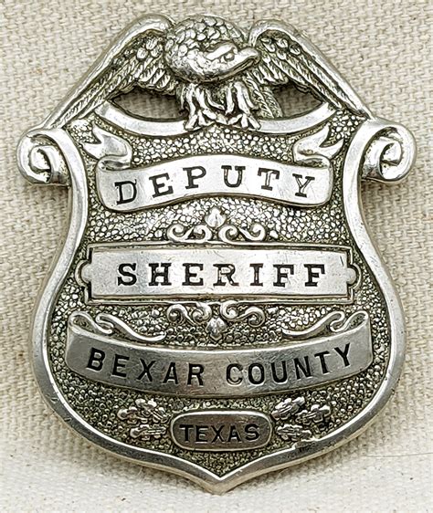 Beautiful 1900s-1910s Bexar County Texas Deputy Sheriff Badge: Flying ...