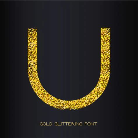 Golden Glitter Letter C Stock Vector Image By ©