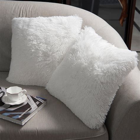 Amazon NordECO HOME Luxury Soft Faux Fur Fleece Cushion Cover