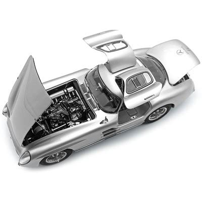 1955 Mercedes Benz 300 Slr Uhlenhaut Coupe Silver With Red Interior 1