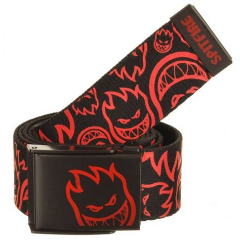 Spitfire Wheels Spitfire Firehead Web Belt Black Skate Belts From