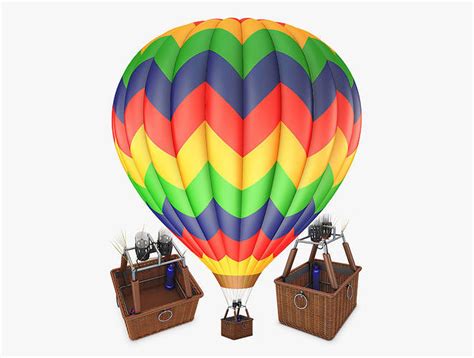 Hot Air Balloon V 2 3d Model Cgtrader