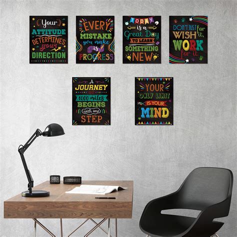 13 Pieces Motivational Posters For Classroom Laminated Inspirational Poster Bulletin Board Sets