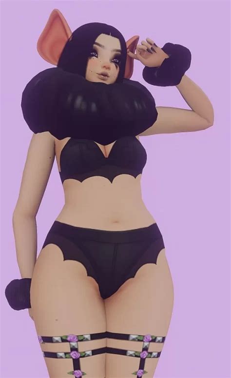 Комплект нижнего белья Batty Lingerie для Sims 4 скачать Одежда для Симс