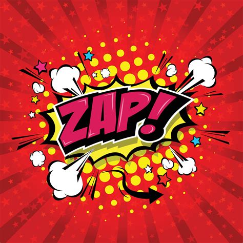 Zap Comic Speech Bubble Cartoon Art And Illustration Vector File