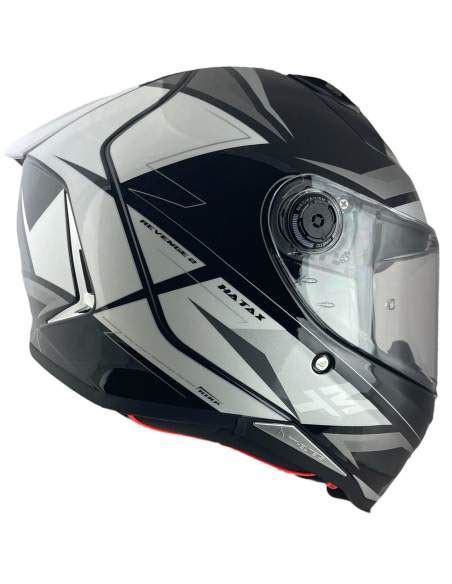 Mt Helmets Casco Moto Marca Revenge S Hatax B Negro Y Blanco Brillo