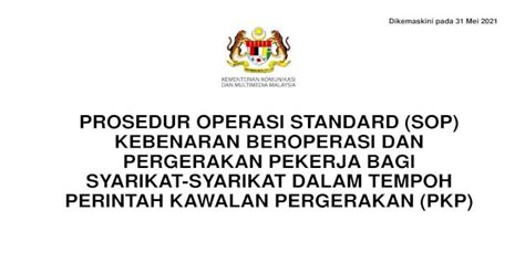 Prosedur Operasi Standard Am Kebenaran Beroperasi