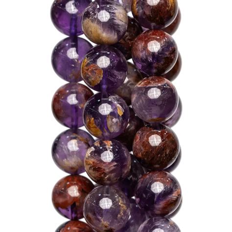 Amethyst With Smooth Round Hematoid Inclusion 12mm - Worldofjewel.com