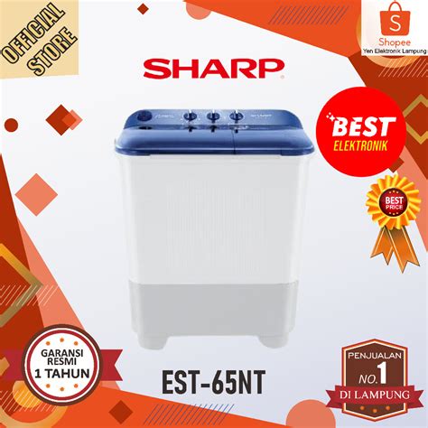 Jual Mesin Cuci Sharp Est Nt Kg Tabung Puremagic Low Watt