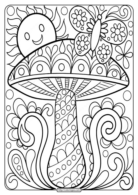 Mushroom Coloring Pages Printable Printable Word Searches