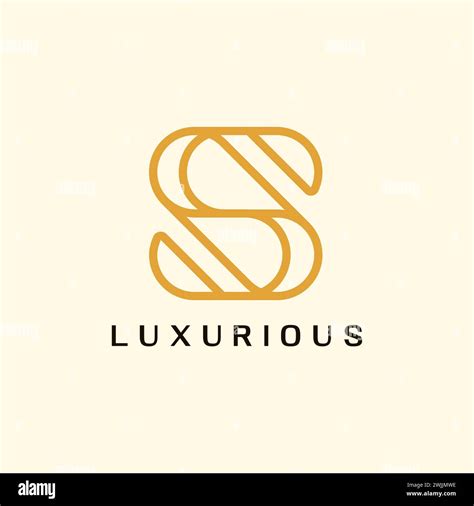 Simple Geometric Letter S Luxury Logo Design Stock Vector Image Art