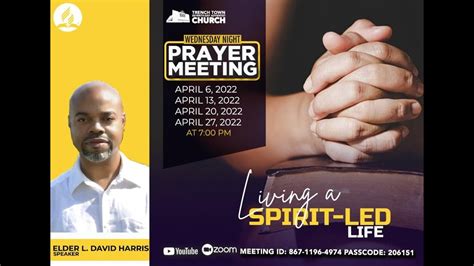 Trench Town SDA Wednesday Night Prayer Meeting Elder L David Harris