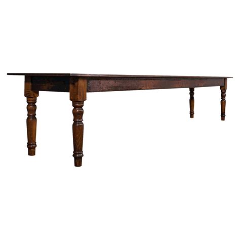 Very Large Antique Dining Table English Pine Country House