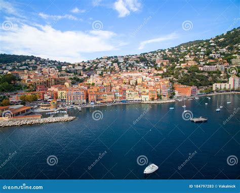 View of Luxury Resort Villefranche-sur-Mer and Bay on French Riviera at ...