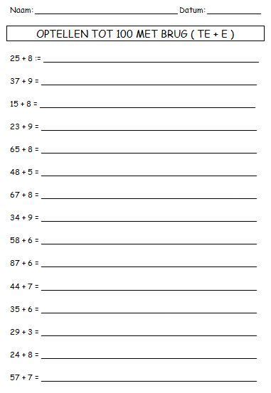 Tientallen En Eenheden Werkblad Werkbladen Leren Rekenen Off