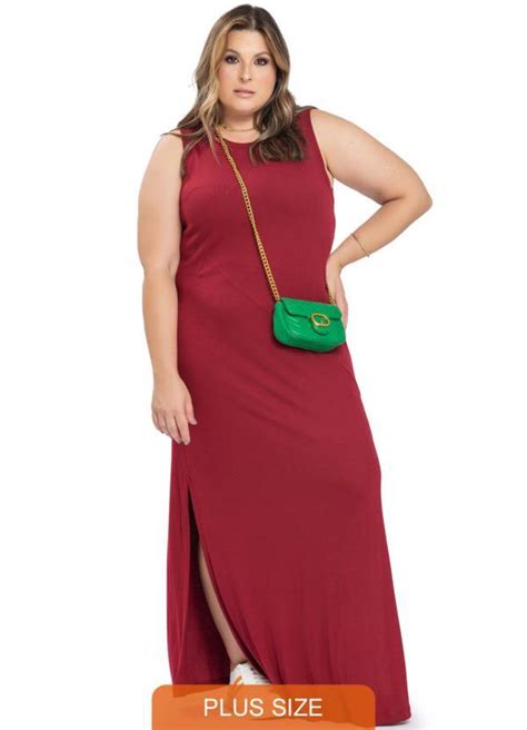 Vestido Feminino Plus Size Tais Vermelho Miss Masy Plus