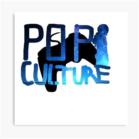 Pop Culture Pop Culture Popculture – Poster - Canvas Print - Wooden Hanging Scroll Frame - Royal ...