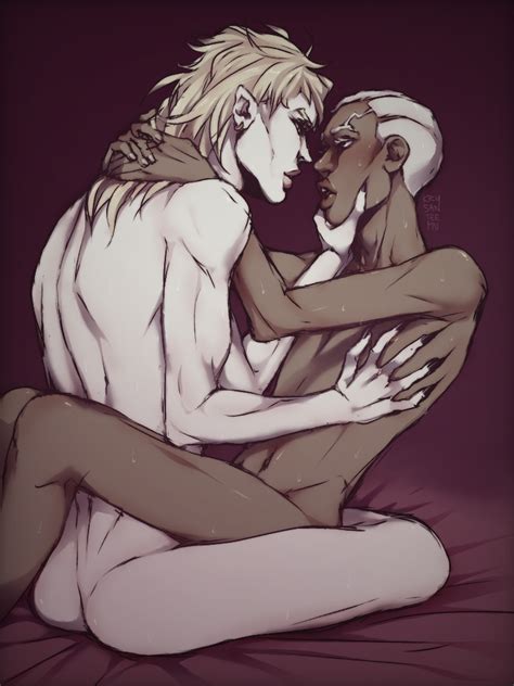 Rule 34 Anal Blonde Hair Blush Dark Skin Dio Brando Embrace Enrico