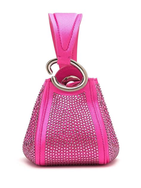 Oscar De La Renta Crystal Embellishment Bucket Bag Farfetch