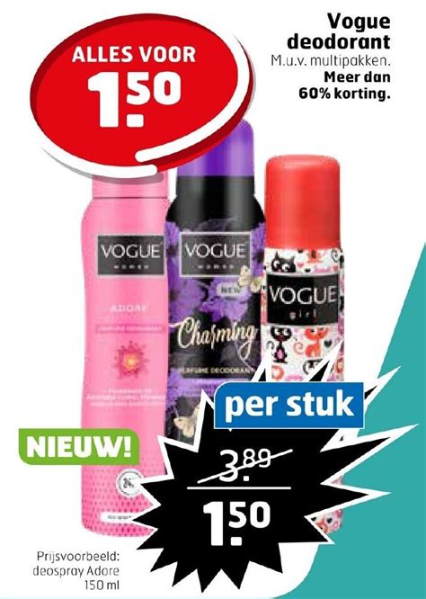 Vogue Deodorant Aanbieding Bij Trekpleister