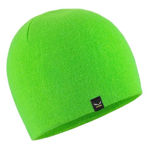 Czapka Zimowa Salewa Sella Ski Beanie Pale Frog Kolor Zielony