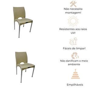 Cadeira De Pl Stico P S Alum Nio Boston Kit Unid Nude Leroy Merlin