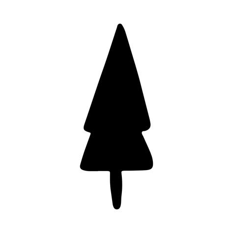 Vector Christmas Tree Outline Icon 12901566 Vector Art At Vecteezy