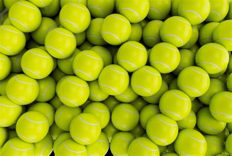 D Illustration Rendering Minimal Tennis Balls Pile Background