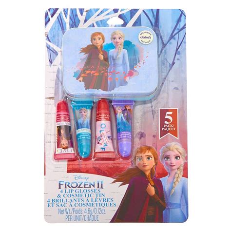 ©disney Frozen 2 Lip Gloss And Cosmetic Tin 5 Pack Disney Princess