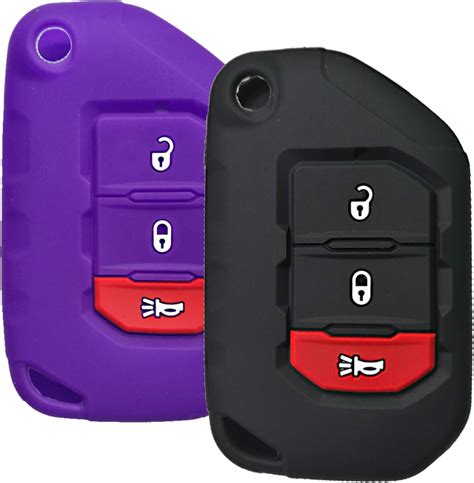 Amazon Qty Alegender Black Purple Slilicone Buttons Flip Key