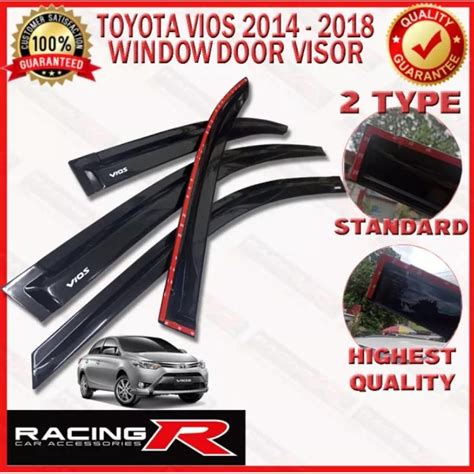 Toyota Vios Superman To Oem Injection Window Door Visor Black