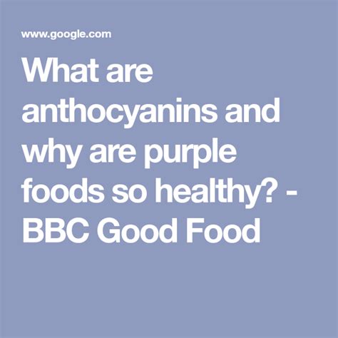 What Are Anthocyanins And Why Are Purple Foods So Healthy Purple Food Bbc Good Food Recipes