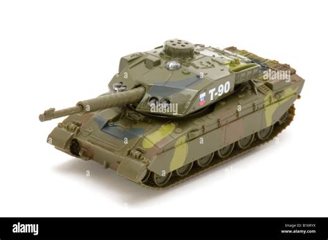 Object On White Toy Military Tank Stock Photo Alamy