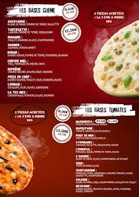 Urban Pizza Montceau Les Mines Menu Carte