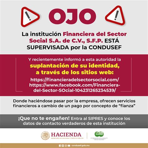 Condusef On Twitter Ojo Con Personas O Empresas Que Se Hacen Pasar