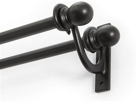 Kenney Kn85001 Scroll Bracket Double Window Curtain Rod Set