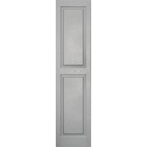 Vantage 2 Pack Paintable Raised Panel Vinyl Exterior Shutters Common