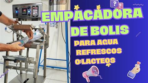 Empacando Bolis Y Yogurt En Maquina Selladora De Motor Semiautomatica