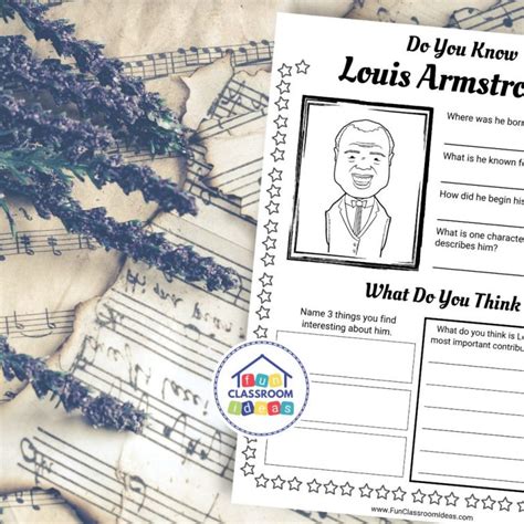 Free Louis Armstrong Worksheet Level Up Your Worksheets